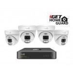 iGET HOMEGUARD HGNVK84804 - kamerový PoE set 2K NVR 8CH + 4x venkovní kamera se zvukem