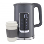 PLATINET RYCHLOVARNÁ KONVICE LCD 1,7L 5 TEPLOT + 450 ML CESTOVNÍ HRNEK, ŠEDÁ