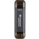 Transcend ESD310C 128GB, External SSD, USB 10Gbps Type C/A, 1050MB/R, 700MB/W, černý