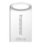 Transcend 256GB JetFlash 710S, USB 3.1 Gen 1 flash disk, malé rozměry, stříbrný kov