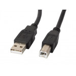 LANBERG USB-A(M)->USB-B(M) 2.0 KABEL 1M ČERNÝ FERITOVÝ