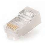 GEMBIRD Stíněný modulární konektor, pozlacený 30u", 50 ks v balení