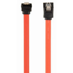 GEMBIRD Serial ATA III datový kabel, 10 cm, s konektorem ohnutým o 90 stupňů, hromadné balení, kovové klipy