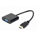 GEMBIRD kabelový adaptér HDMI na VGA M/F, černá