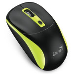 Genius NX-7123 Myš, bezdrátová, optická, 1200DPI, 4 tlačítka, Copilot, 2,4GHz, USB-A, 1× AA baterie, černo-zelená