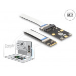 Delock Převodník M.2 Key B+M samec na 1 x Mini PCIe Slot half size / full size s flexibilním kabelem