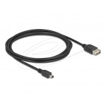 Delock USB 2.0 kabel USB typu Mini-B samec na EASY USB typu A samice 2 m, černý