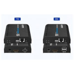 PremiumCord 4K@60Hz HDMI KVM extender s USB 2.0 na 120m přes LAN síť, over IP