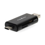 Nedis CRDRU2110BK - Čtečka Paměťových Karet | Duální čtečka karet USB-C™ / USB-A (USB2.0)