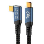 PremiumCord USB4™ Version2.0 80Gbps 16K@60Hz 240W Thunderbolt 3 a 4 kabel zahnutý 0,8m