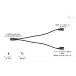 i-tec USB-C Cable Splitter Audio/Data + Power Delivery 100W