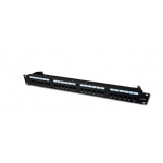 DATACOM Patch panel 19" UTP 24 port CAT5E DUAL 1U BK (4x6p) VL