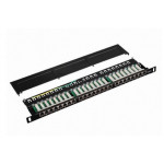 DATACOM Patch panel 19" STP 24 port CAT6   LSA 0.5U BK (3x8p)