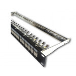 DATACOM Patch panel 19" STP 24 port CAT6A 1U BK / VL beznástrojový