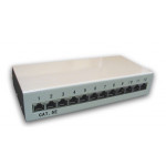 DATACOM Patch box STP 12 port CAT5E DUAL GY  hor.zářez / VL