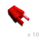 DATACOM Manžetka pro plug RJ45  červená  (10ks)