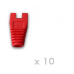 DATACOM Návlek pro plug RJ45 s výřezem červený (10ks)