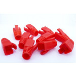 DATACOM Návlek pro plug RJ45 (CAT6A,CAT7) červený (10ks)