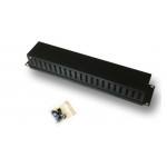 DATACOM 19" vyvazovací panel 2U jednostranná plastová lišta, černý