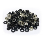 DATACOM Montážní sada  M6  (50ks / bal.) - 12mm BLACK