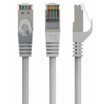 GEMBIRD PP6A-LSZHCU-15M – S/FTP Cat. 6A LSZH propojovací kabel, šedý, 15 m