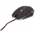 GEMBIRD MUSG-001-R herní optická myš, 2400 DPI, 6 tlačítek, USB, černá s červeným podsvícením
