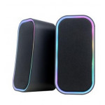 PLATINET OMEGA REPRODUKTORY STEREO 2.0 6W RMS RGB Bluetooth USB 3,5 mm Audio černý