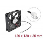 Delock Axiální ventilátor: 5 V DC, 120 x 120 x 25 mm, černý