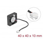 Delock Axiální ventilátor: 12 V DC, 40 x 40 x 10 mm, černý