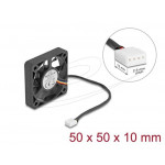 Delock Axiální ventilátor: 12 V DC, 50 x 50 x 10 mm, černý