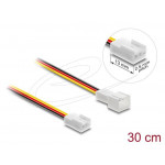 Delock Prodlužovací kabel ventilátoru ze zástrčky na zásuvku, 3 pinový, 30 cm