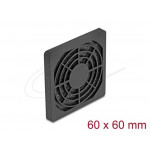 Delock Rošt ventilátoru s protiprachovým filtrem, rozměr 60 x 60 mm, černý