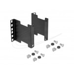 Delock Montážní sada adaptéru, rozšíření hloubky serverového regálu k zvětšení montážní hloubky až o 10 cm, 2U, černá