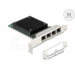 Delock PCI Express x4 síťová karta 2,5 Gigabit LAN 4 x RJ45 RTL8125