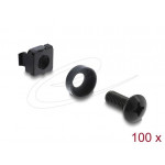 Delock 10” a 19” Racková montážní sada 100 kusů černá