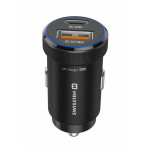 SWISSTEN CL ADAPTÉR USB-C PD + USB-A, 20W ČERNÝ + KABEL USB-C / USB-C, 1 M