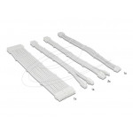 Delock Sada prodlužovacích kabelů pro zdroj (PSU), 30 cm, 5 kusů, opletené s kabelovými hřebeny, bílá