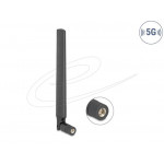 Delock 5G 3,4 - 5,0 GHz anténa SMA samec 4,7 dBi všesměrová s nakloněným kloubem černá