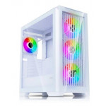 EVOLVEO Ptero Q2G, skříň ATX, 4x ARGB ventilátor, čelní+boční panel sklo, bílá