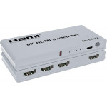 PremiumCord 8K@60Hz, 4K@144Hz HDMI switch 3:1 s dálkovým ovladačem