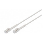 DIGITUS CAT 6A F-FTP ohebný propojovací kabel, Cu, TPE-LSZH AWG 32/7, délka 0.5 m, šedá