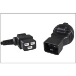 Premium Cord Adaptér IEC C20 male na SCHUKO CEE 7/3 female, napětí 230V, 16A