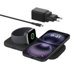 Belkin BOOST CHARGE™ PRO Qi2 2v1 Bezdrátová skládací cestovní podložka pro iPhone/Apple Watch/AirPods, černá