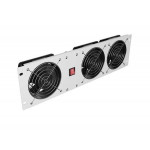 LANBERG VERTIKÁLNÍ VENTILAČNÍ PANEL 19" 3U PRO RACK TŘI VENTILÁTORY 230V ŠEDÝ