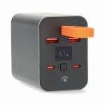 Nedis PBKPD100W25BK - Powerbanka | 30000 mAh | Výstup 2x USB-A / 2x USB-C™ | Vstup 1x USB-C™ | PD3.0 100W