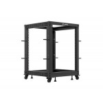 LANBERG OTEVŘENÝ RACK 15U 19" 600X600-1100 NASTAVITELNÝ ČERNÝ