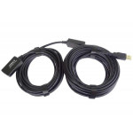 PremiumCord USB 2.0 repeater a prodlužovací kabel A/M-A/F 15m
