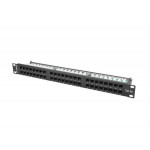 LANBERG PATCH PANEL 48 PORTŮ 1U 19" CAT.5E UTP ČERNÝ