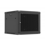 LANBERG NÁSTĚNNÁ INSTALAČNÍ SKŘÍŇ 19" 9U 600X600 ČERNÉ PERFOROVANÉ DVEŘE (PLOCHÉ BALENÍ)
