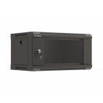 LANBERG RACKOVÁ SKŘÍŇ 19" NÁSTĚNNÁ 4U/540X350 (FLAT PACK) S PROSKLENÝMI DVEŘMI ČERNÁ